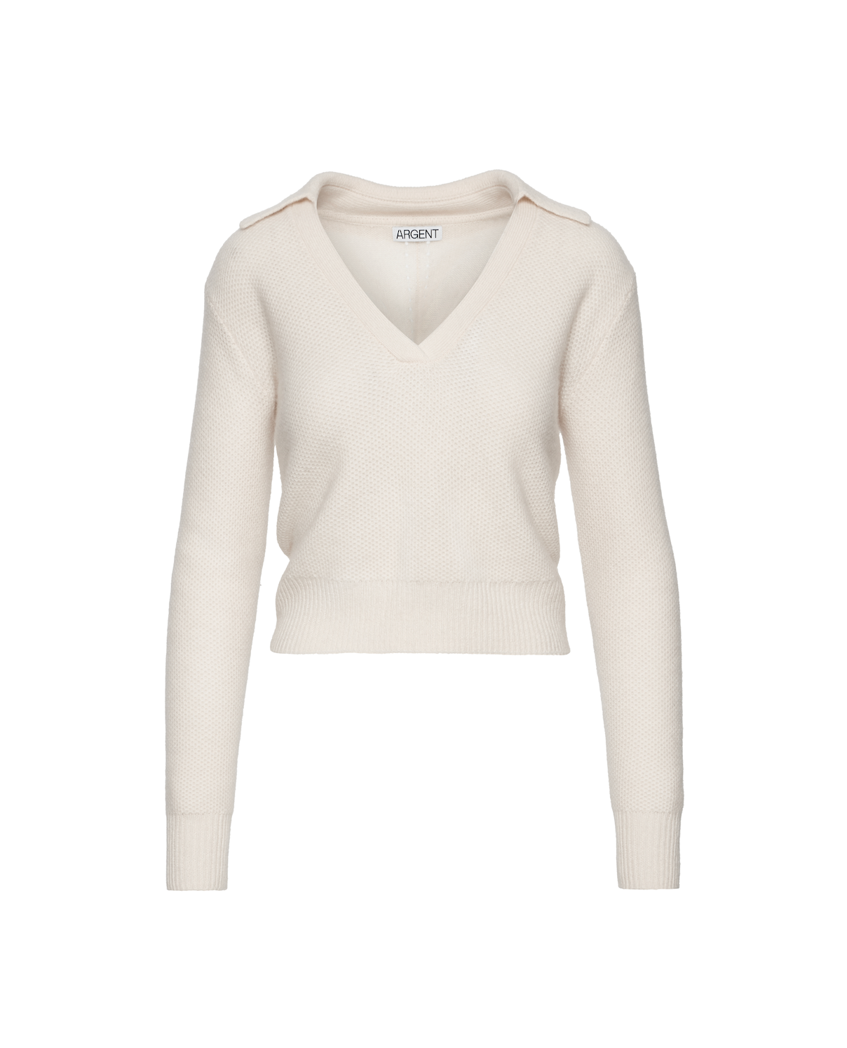 Polo Sweater in Wool Cashmere | Cream