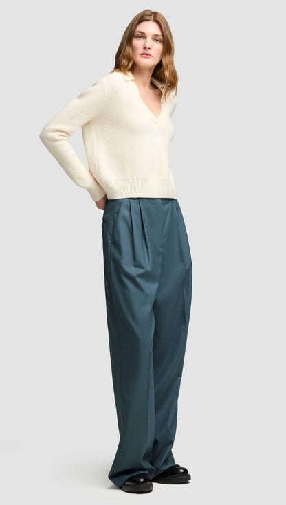 Polo Sweater in Wool Cashmere | Cream