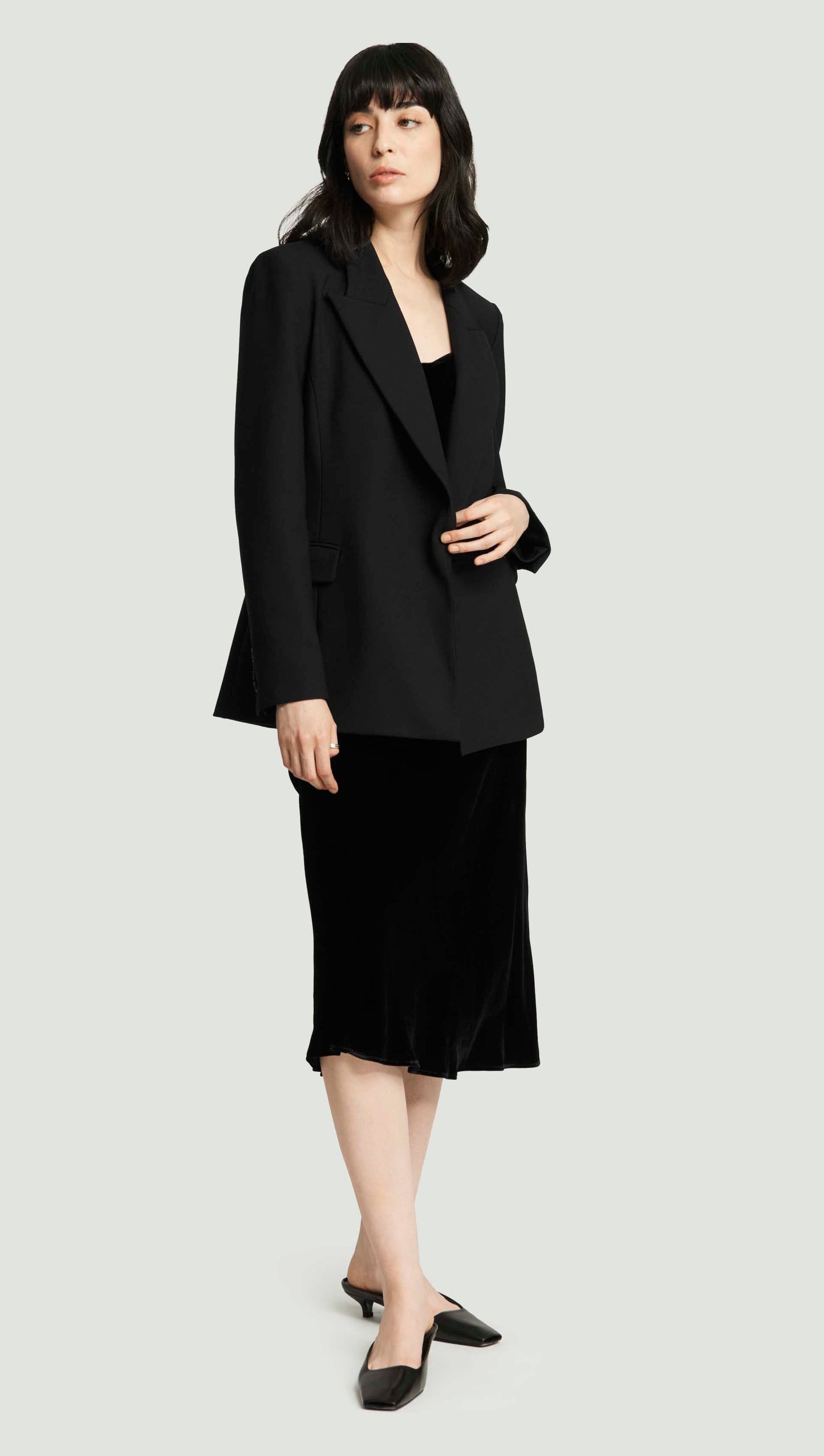 Camisole in Velvet | Black