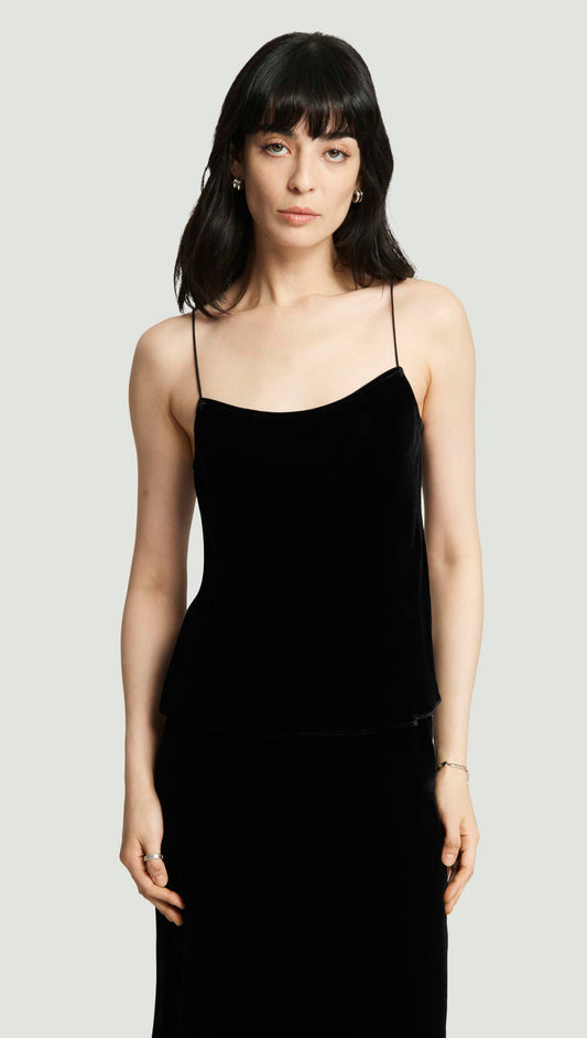 Camisole in Velvet | Black