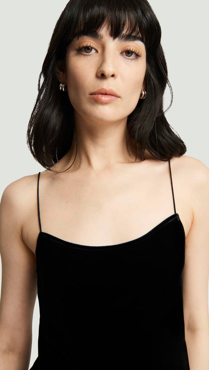 Camisole in Velvet | Black