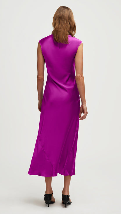 Bias Dress in Silk Charmeuse | Orchid