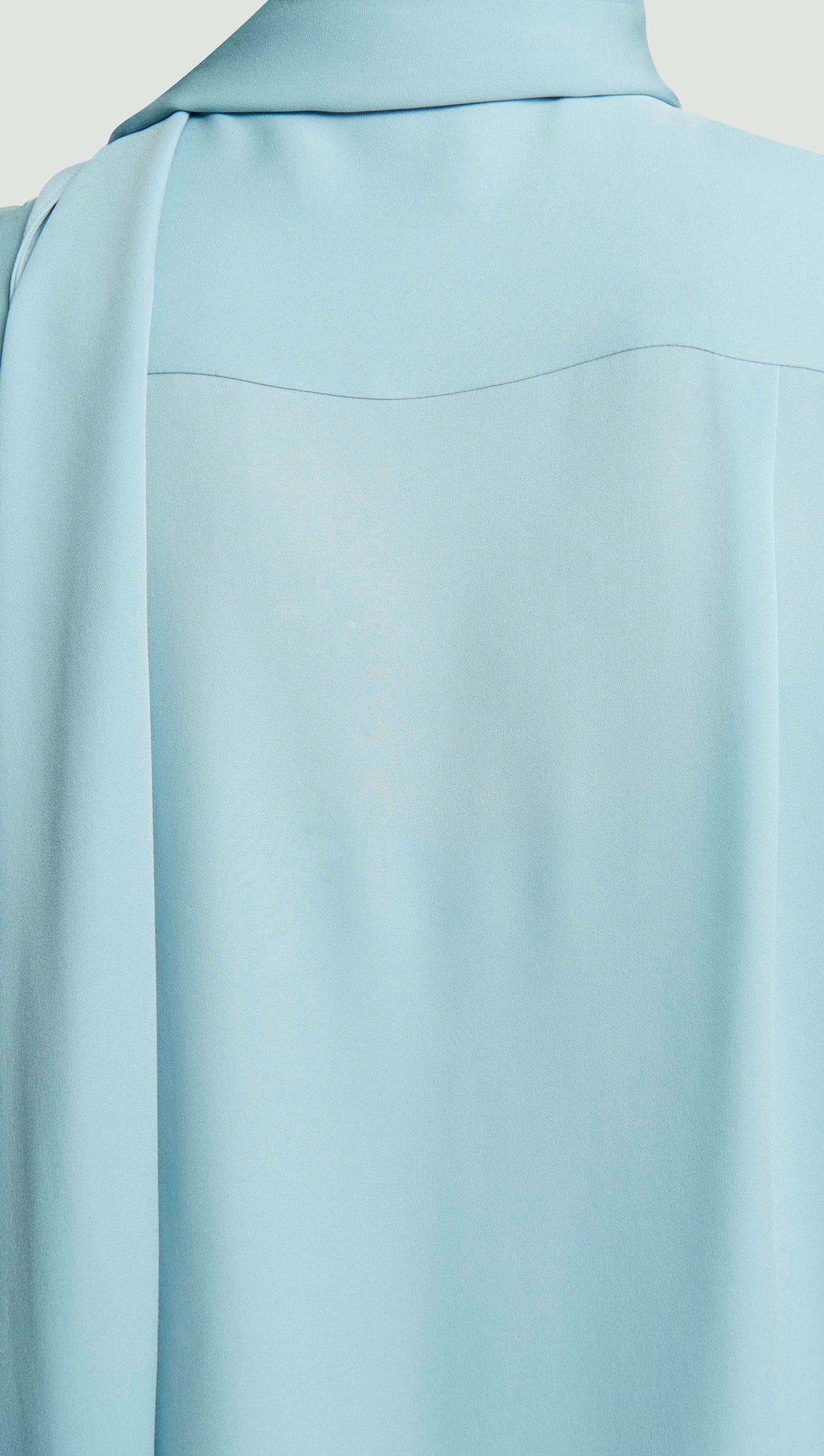 Bow Blouse in Double Georgette | Baby Blue