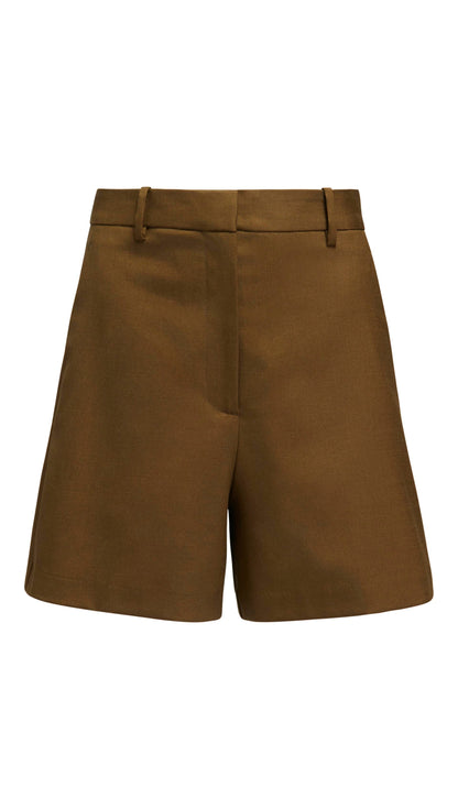 Wooster Short in Seasonless Wool | Mushroom