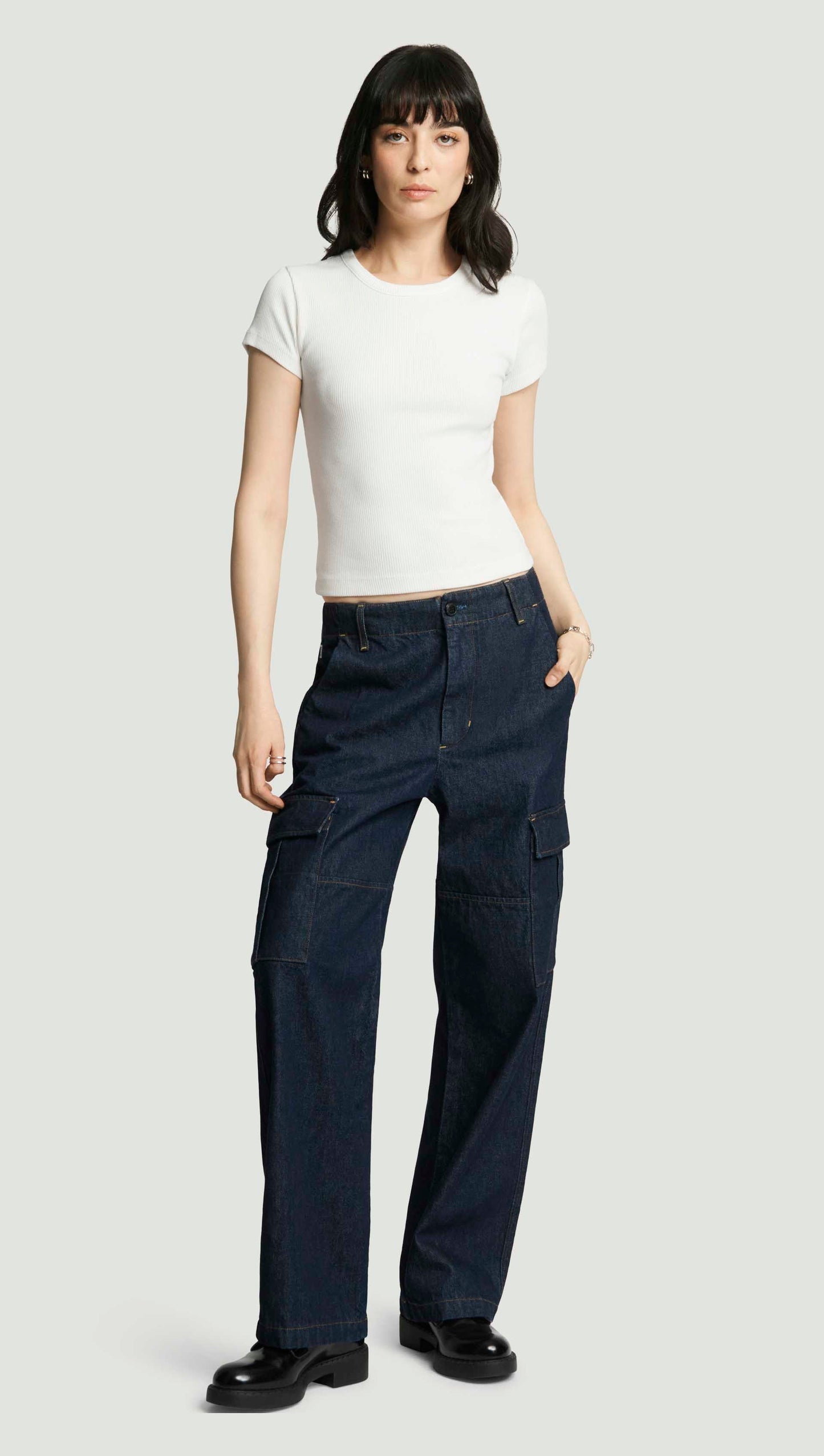 Nello Tee in Rib Knit | Pashmina