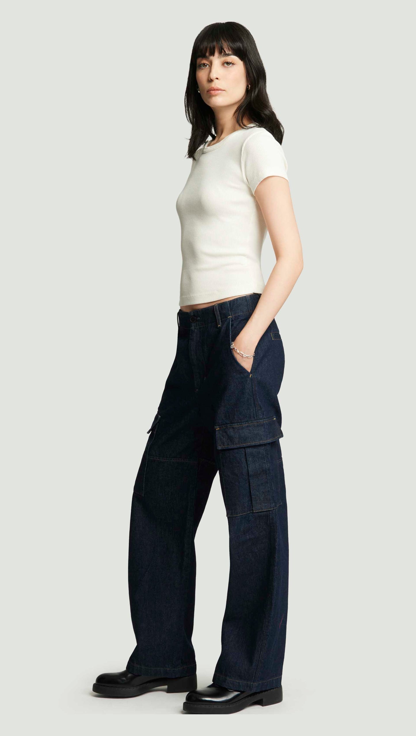 Nello Tee in Rib Knit | Pashmina