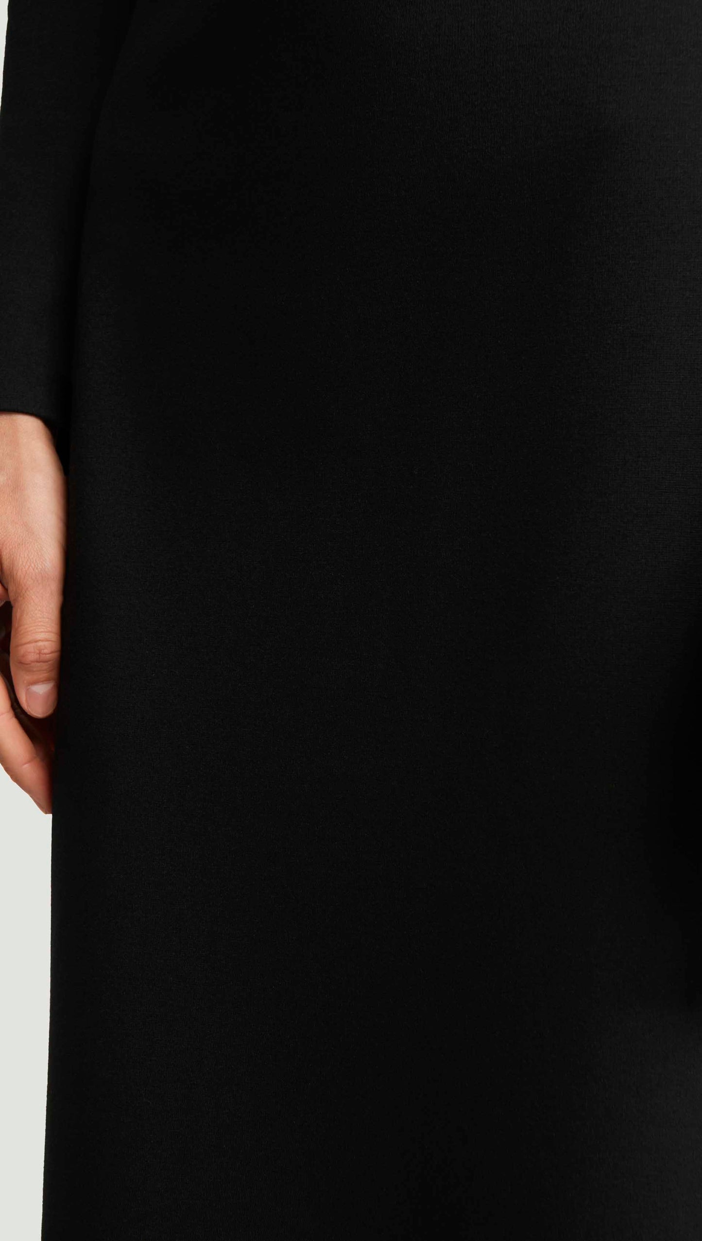 Crewneck Dress in Wool Jersey | Black