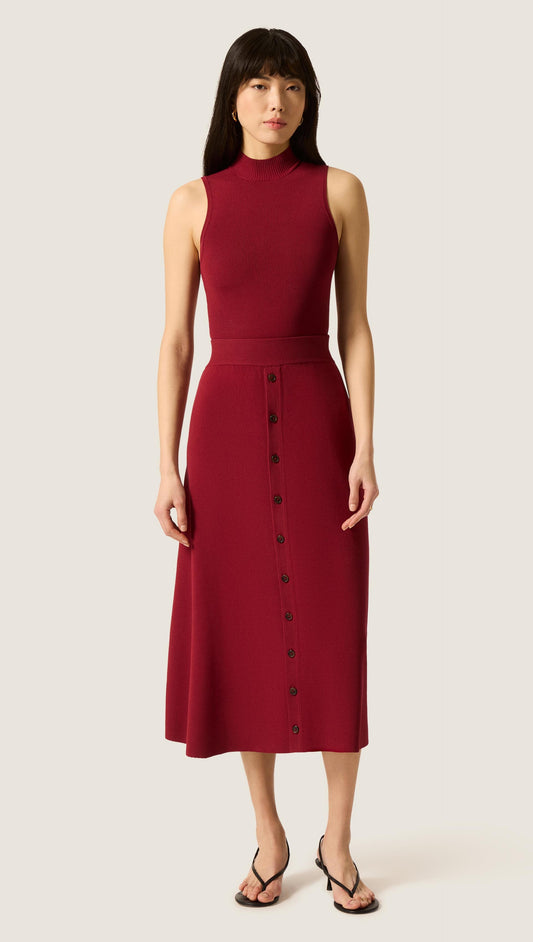 Fulton Skirt in Viscose | Maroon
