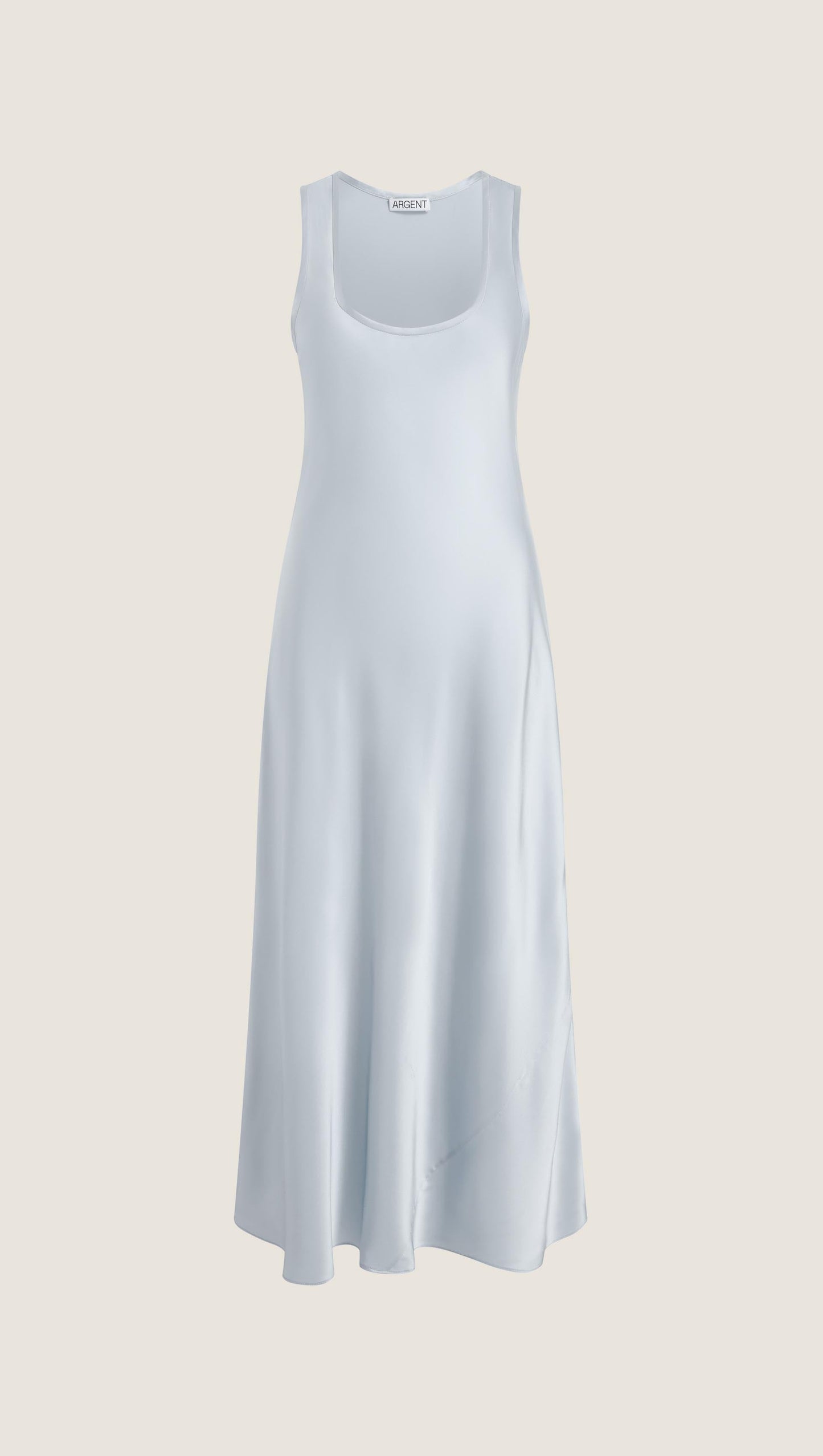 Tank Dress in Silk Charmeuse | Maya Blue