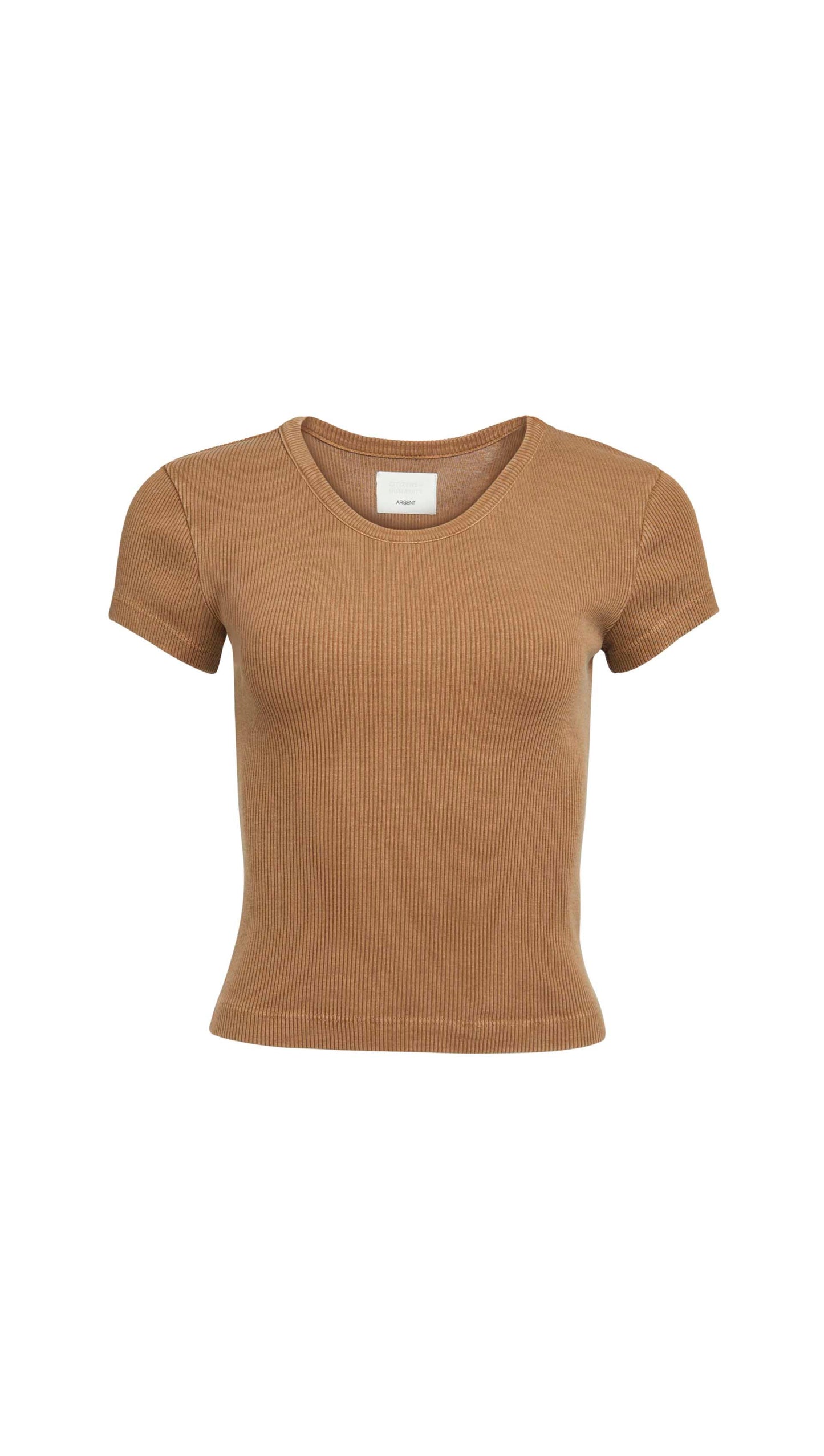 Nello Tee in Rib Knit | Cocoa
