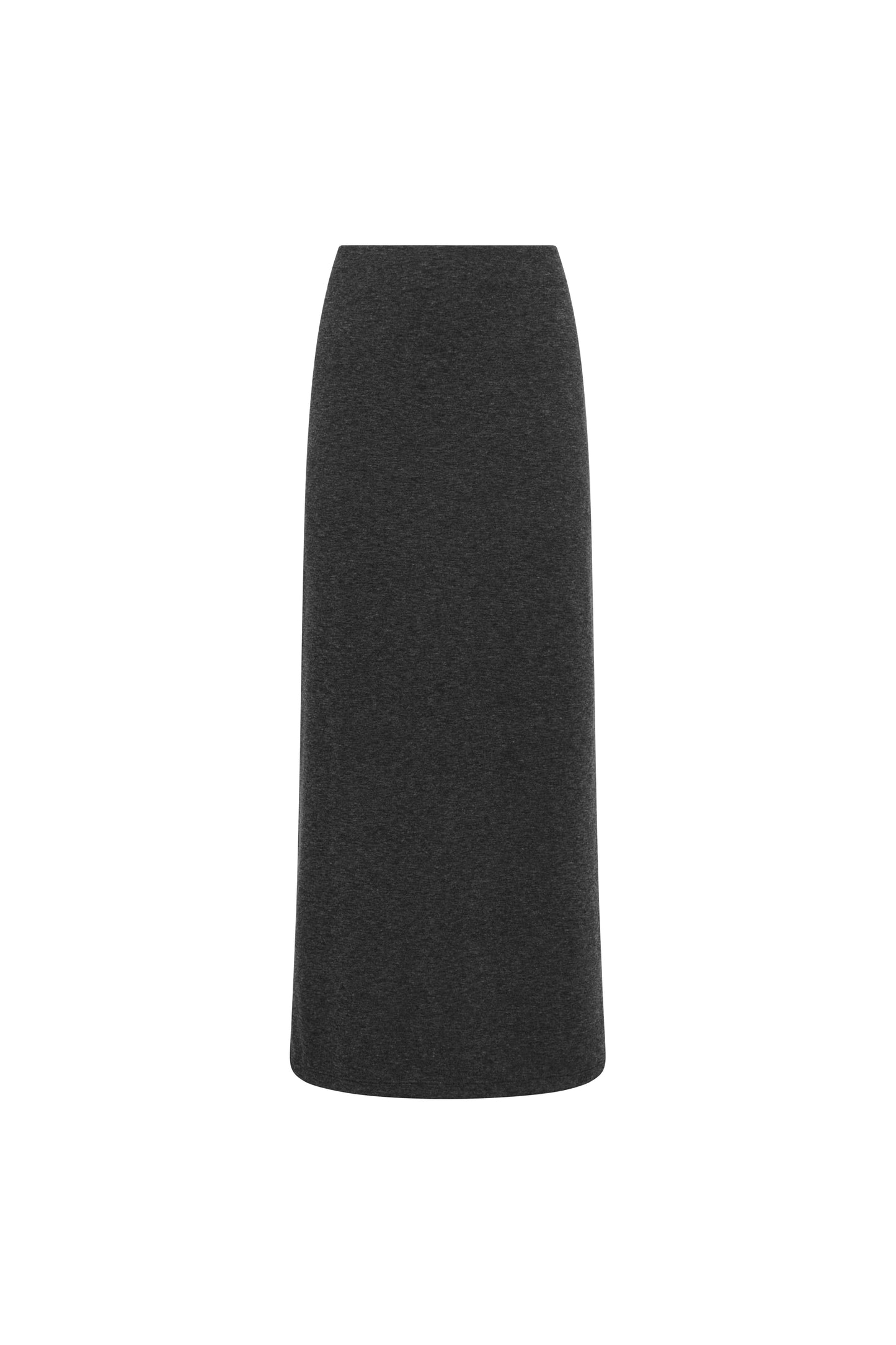 Slim Skirt in Wool Jersey | Dark Grey Melange